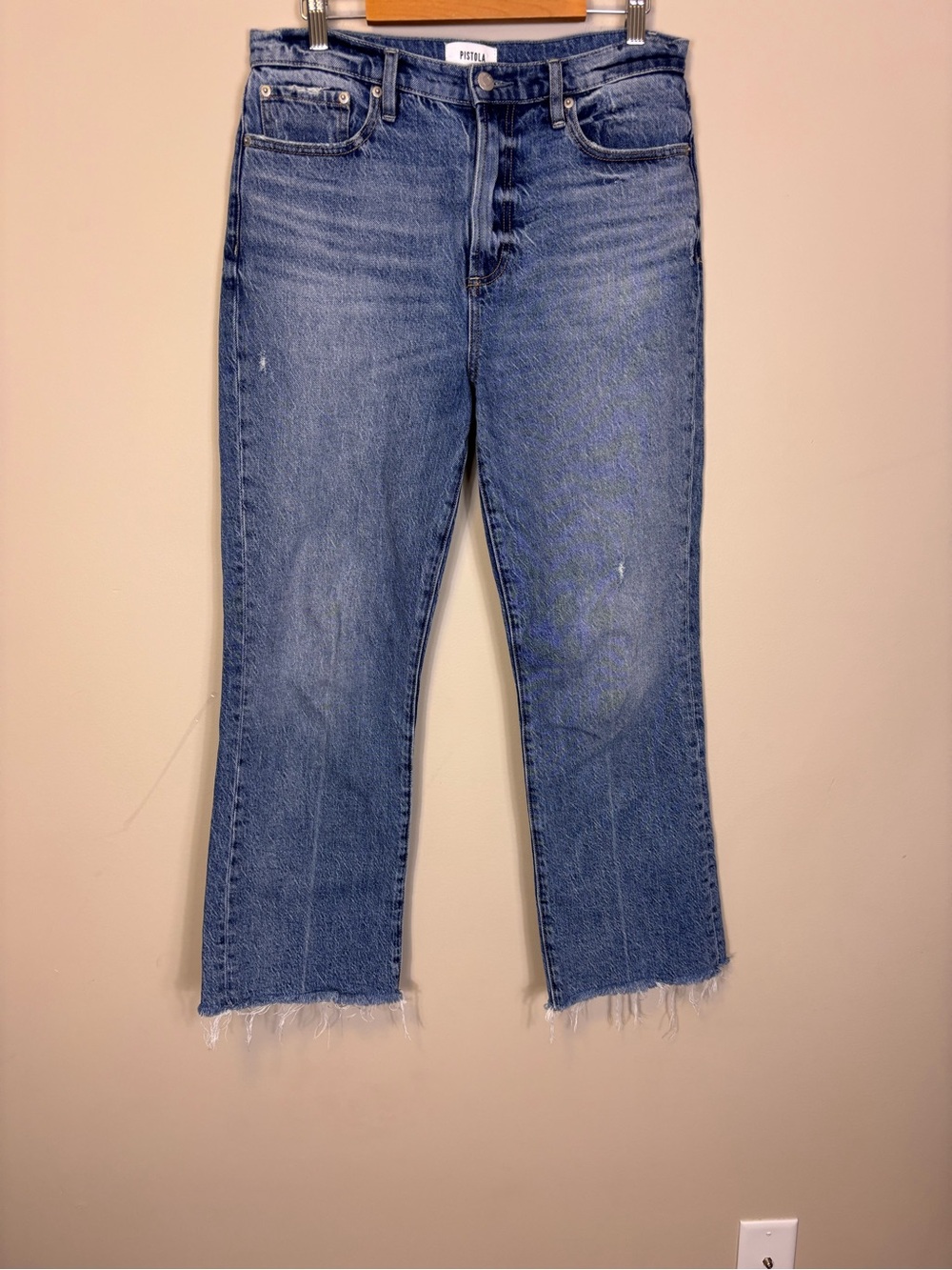 Pistola Women’s High-Rise Cropped Boyfriend Jeans with Raw Hem 28